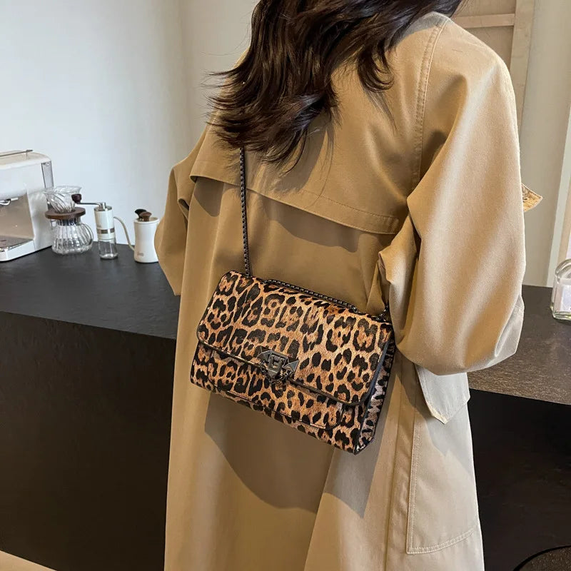 Leopard Print Women's Crossbody Bag